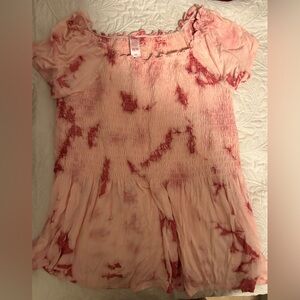 Justice Tee, Girls 14/16, Pink wash, Good condition